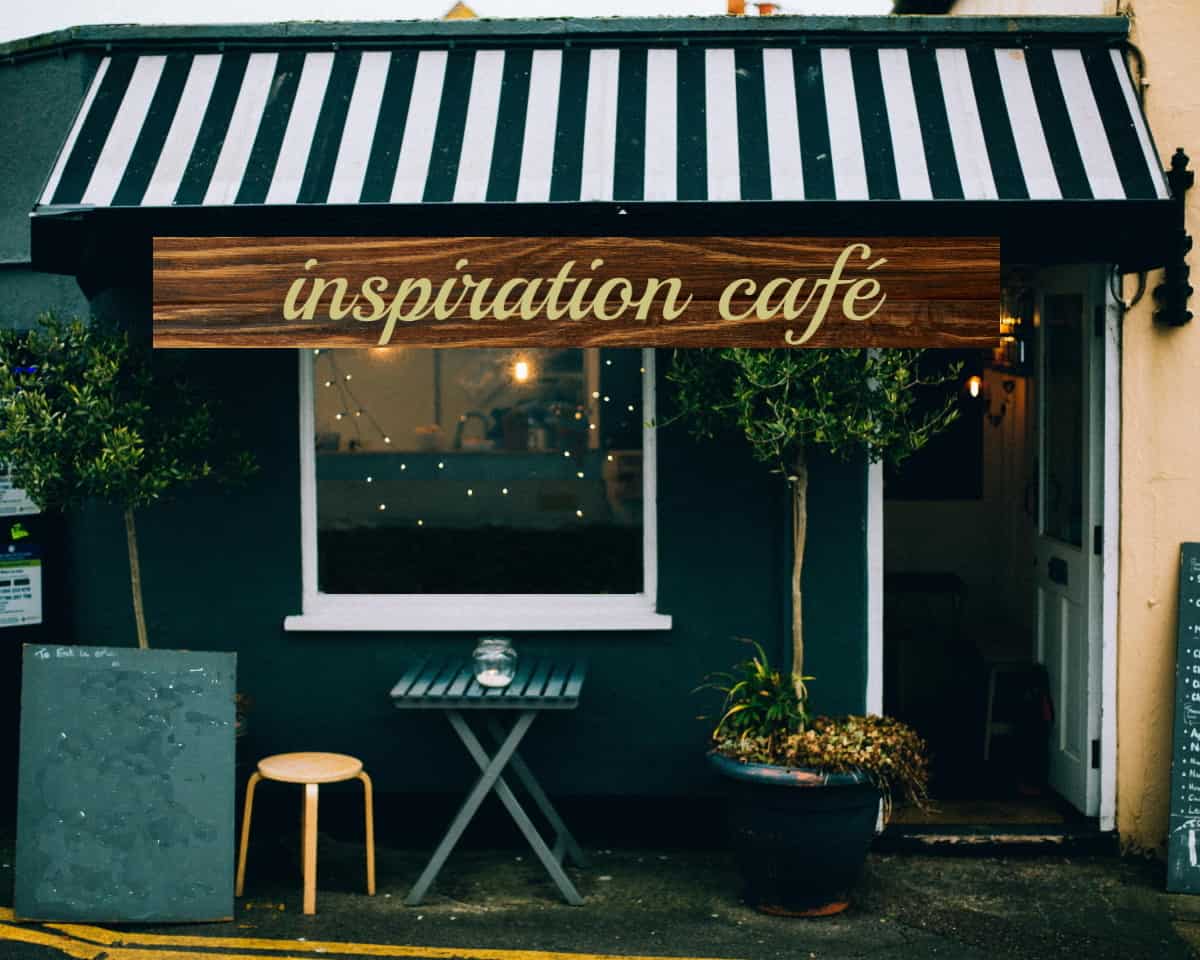 inspiration cafe w sign no trees